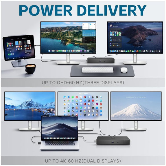 Docking Station USB-C con adattatore da 130W per Dell WD19S K20A001, Ricondizionata