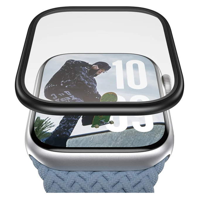Vetro temperato UWF METALLIC per Apple Watch 11/10 42 mm, Nero, PanzerGlass