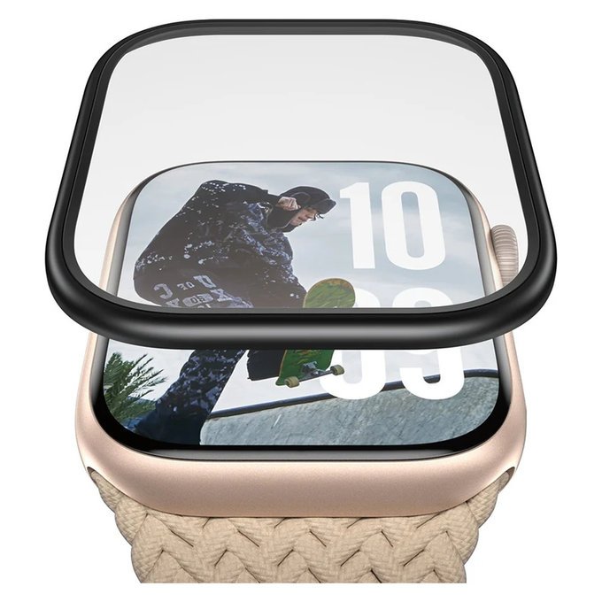 Vetro temperato UWF METALLIC per Apple Watch 11/10 46 mm, Nero, PanzerGlass