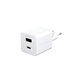 Adattatore da viaggio Grand Prix USB-C/USB-A, GaN, 35 W PD, Silver White, PanzerGlass