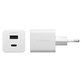 Adattatore da viaggio Grand Prix USB-C/USB-A, GaN, 35 W PD, Silver White, PanzerGlass