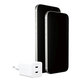 Adattatore da viaggio Grand Prix 2x USB-C, GaN, 45 W PD, Bianco argento, PanzerGlass