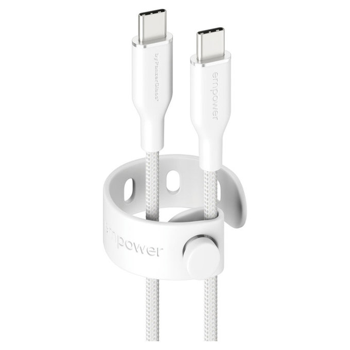 Cavo USB-C, 60 W, Racing, 1,2 m, Silver White, PanzerGlass