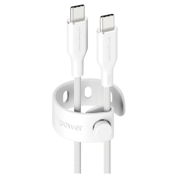 Cavo USB-C, 240 W, Racing, 1,2 m, Silver White, PanzerGlass