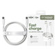 Cavo USB-C, 240 W, Racing, 1,2 m, Silver White, PanzerGlass