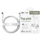 Cavo USB-C/Lightning, 60 W, Racing, 1, 2 m, Bianco argento, PanzerGlass