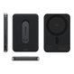 PowerBank wireless 5000 mAh, con supporto rotante 20 W, compatibile con MagSafe, Qi2/USB-C, Black spazio, empower