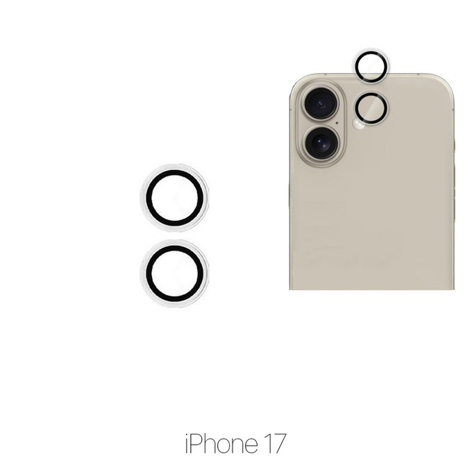 Vetro temperato fotocamera posteriore senza cornice per iPhone 17, FixPremium