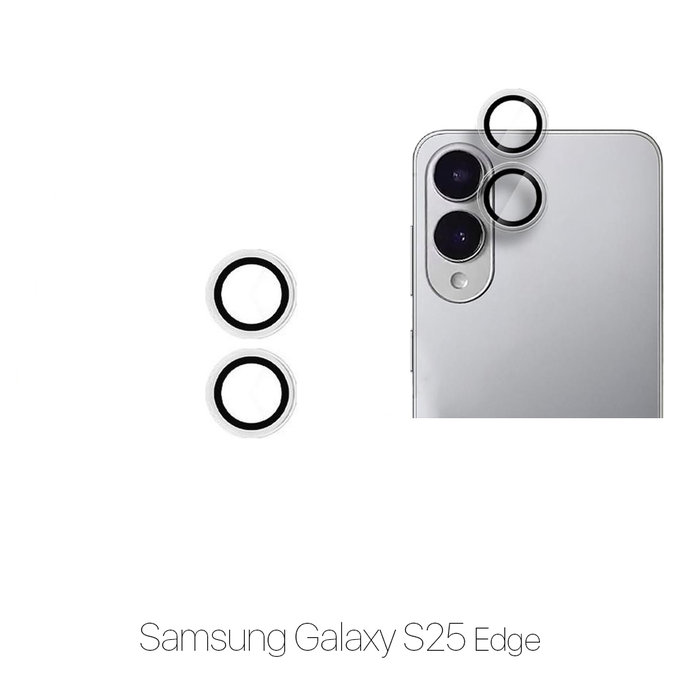 Vetro temperato fotocamera posteriore senza cornice per Samsung S25 Edge, FixPremium