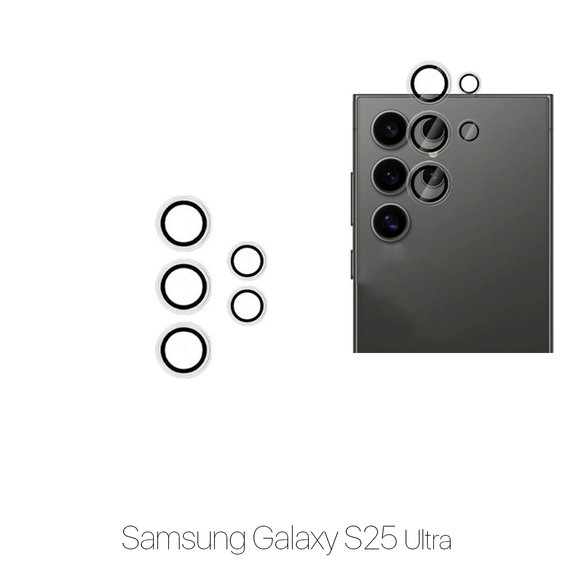 Vetro temperato fotocamera posteriore senza cornice per Samsung S25 Ultra, FixPremium