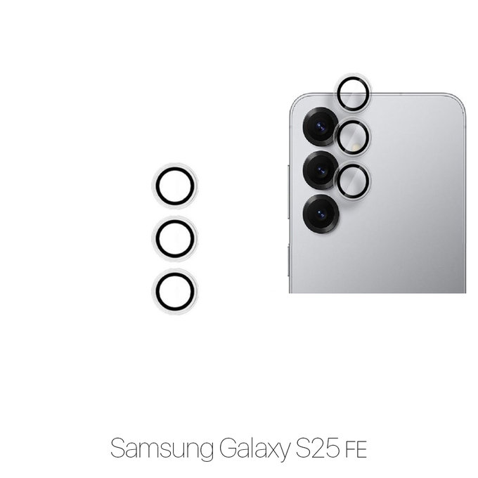 Vetro temperato fotocamera posteriore senza cornice per Samsung S25 FE, FixPremium
