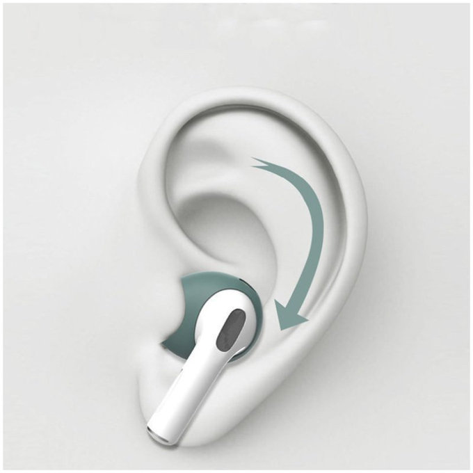 Gommini auricolari in silicone di ricambio per Apple AirPods 3, Black