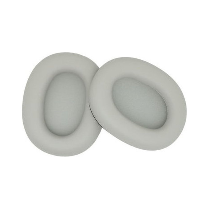 Cuscinetti auricolari di ricambio per Sony WH-1000XM6, Memory foam and PU leather, White, 1 paio