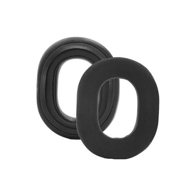 Cuscinetti auricolari di ricambio per Razer Blackshark V3, V3X, Memory foam, Textile and PU Leather, Black, Cooling Gel, 1 paio