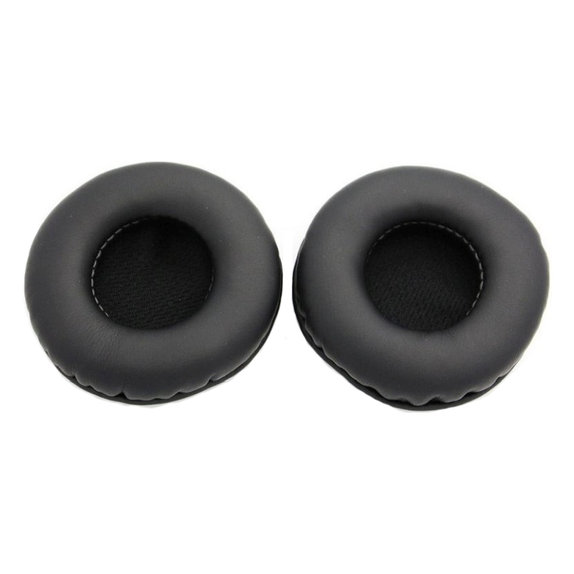 Cuscinetti auricolari di ricambio per AKG K518, K518DJ, K81, K518LE, Memory foam and PU leather, Black, 1 paio