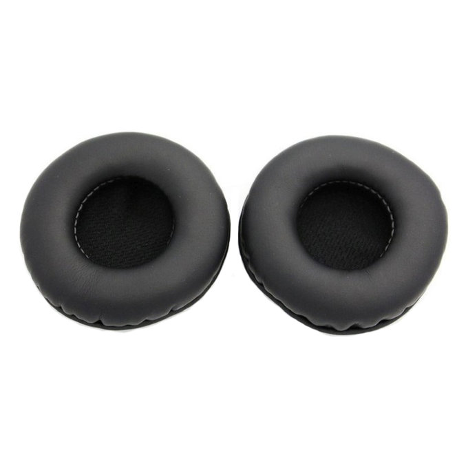 Cuscinetti auricolari di ricambio per AKG K518, K518DJ, K81, K518LE, Memory foam and PU leather, Black, 1 paio