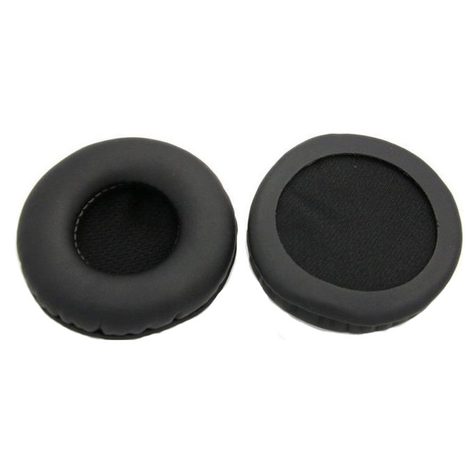 Cuscinetti auricolari di ricambio per AKG K518, K518DJ, K81, K518LE, Memory foam and PU leather, Black, 1 paio