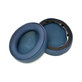 Cuscinetti auricolari di ricambio per Anker Soundcore Life Q30, Q35, Memory foam and PU leather, Blue con cuciture, 1 paio