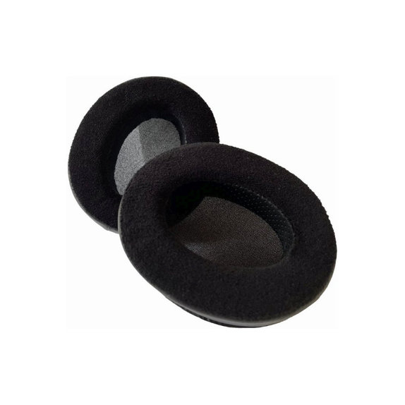 Cuscinetti auricolari di ricambio per Audio Technica ATH-M50X, M50XBT, M40X, MSR7, Memory foam and PU leather + Suede, Black, 1 paio