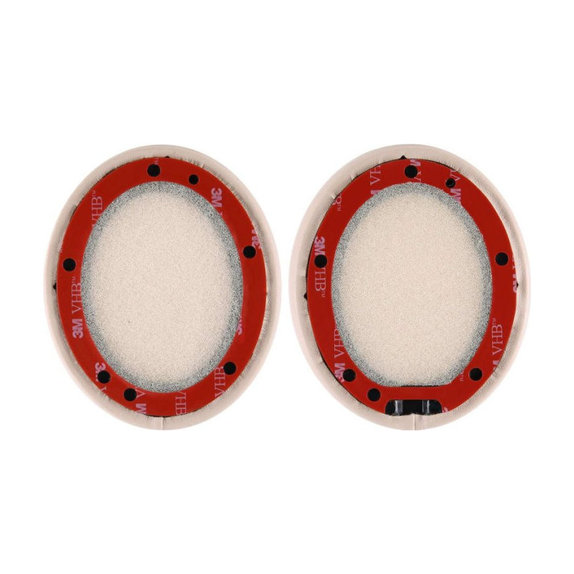 Cuscinetti auricolari di ricambio per Beats Studio 2.0 e 3.0, Memory foam and PU leather, Beige, 1 paio