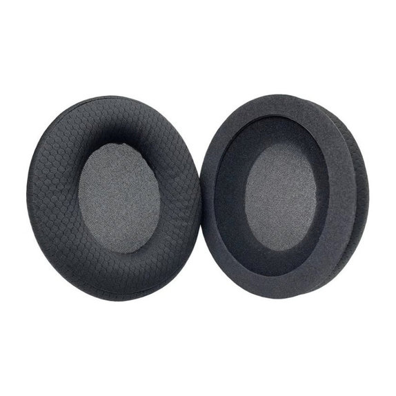 Cuscinetti auricolari di ricambio per Kingston HyperX Stinger Core, Memory foam and Textile, Black, 1 paio
