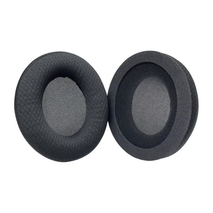 Cuscinetti auricolari di ricambio per Kingston HyperX Stinger Core, Memory foam and Textile, Black, 1 paio