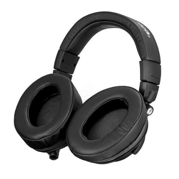 Cuscinetti auricolari di ricambio per Shure SRH440, Memory foam and PU leather, Black, 1 paio