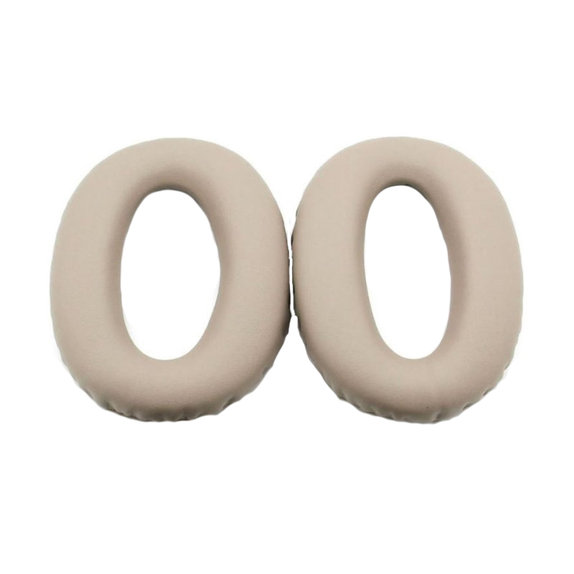 Cuscinetti auricolari di ricambio per Sony WH-1000XM3, Memory foam and PU leather, Beige, 1 paio