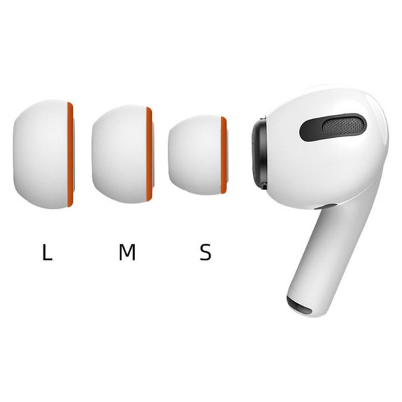 Gommini auricolari in silicone di ricambio per Apple AirPods 1, 2 Pro, M, Memory Foam, White