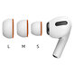 Gommini auricolari in silicone di ricambio per Apple AirPods 1, 2 Pro, M, Memory Foam, White