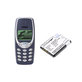 Batteria per Nokia 3310, 3330, 1220, 1260, 3560, 5510, 6650, 6800, BLC-2, Li-ion, 3.7V, 1100mAh, HQ