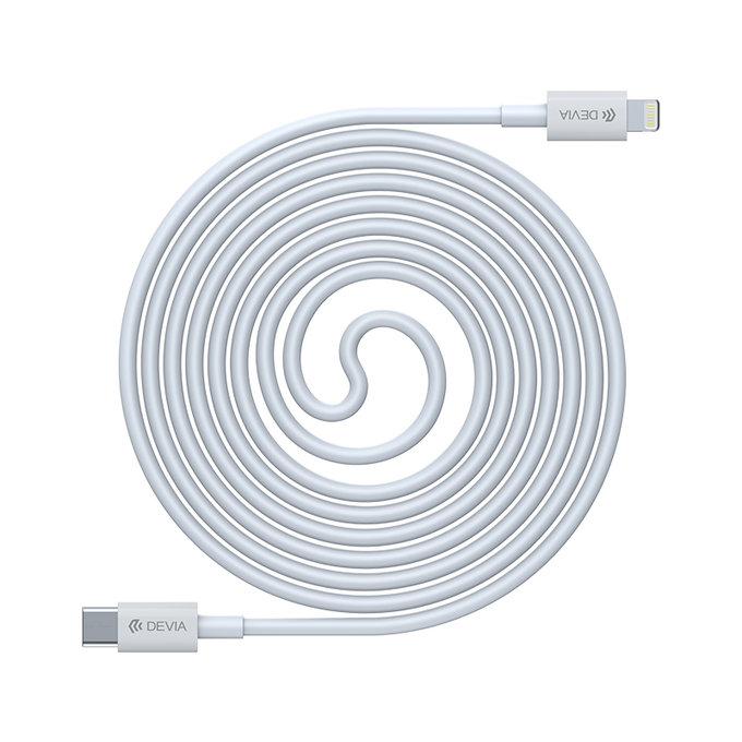 Cavo Lightning / USB-C Smart, PD 20W, 1m, White, Devia