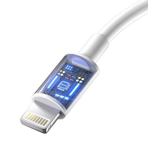 Cavo Lightning / USB-C Smart, PD 27W, 2m, White, Devia