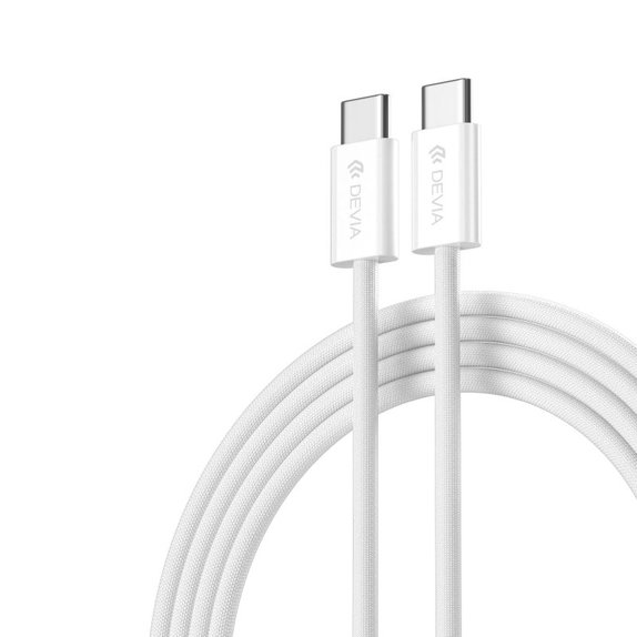 Cavo USB-C / USB-C Smart, PD 60W, 1m, White, Devia