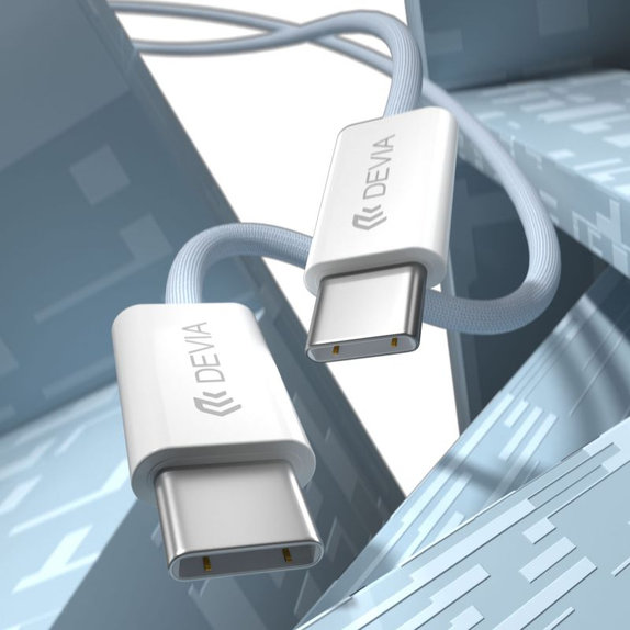 Cavo USB-C / USB-C Smart, PD 60W, 1m, White, Devia