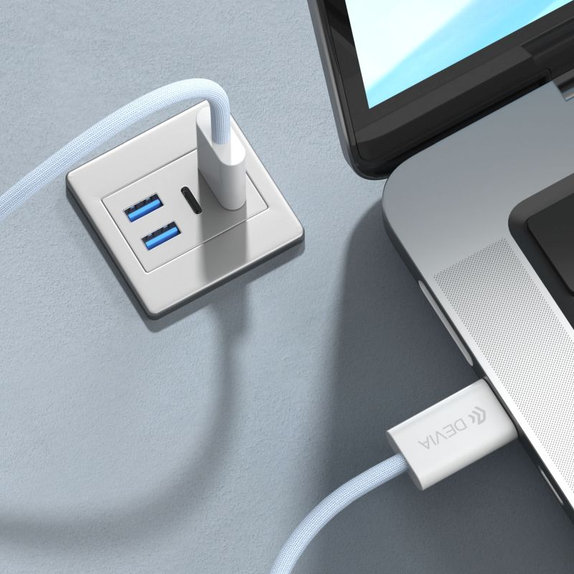 Cavo USB-C / USB-C Smart, PD 60W, 1m, White, Devia