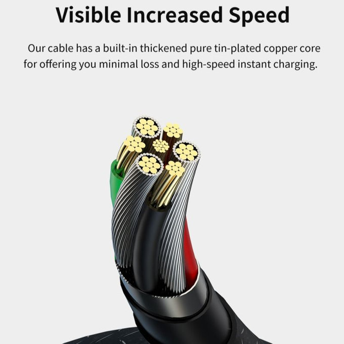 Cavo USB / USB-C Gracious, 2.1A, 2m, Black, Devia