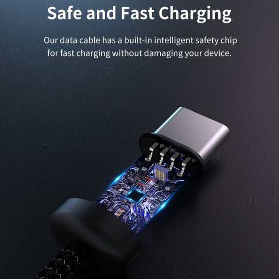 Cavo USB / USB-C Gracious, 2.1A, 2m, Black, Devia