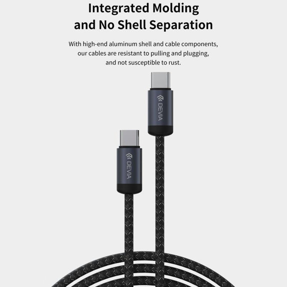 Cavo USB-C / USB-C Gracious, PD 60W, 2m, Black, Devia