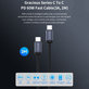 Cavo USB-C / USB-C Gracious, PD 60W, 2m, Black, Devia