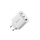 Adattatore di ricarica Extreme Speed, 2x USB-C e USB-A, PD 65W, White, Devia