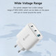 Adattatore di ricarica Extreme Speed, 2x USB-C e USB-A, PD 65W, White, Devia