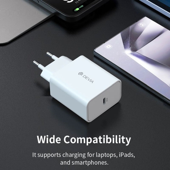 Adattatore di ricarica Rocket USB-C, PD 45W, White, Devia