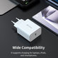 Adattatore di ricarica Rocket USB-C, PD 45W, White, Devia