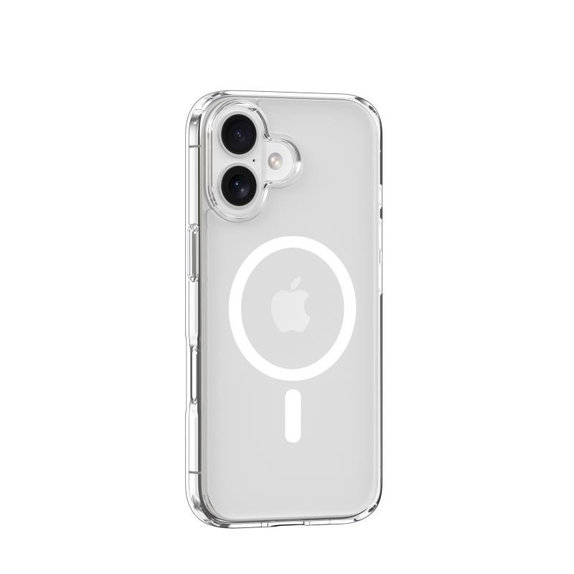 Custodia Clear con MagSafe per iPhone 16, Transparent, Devia