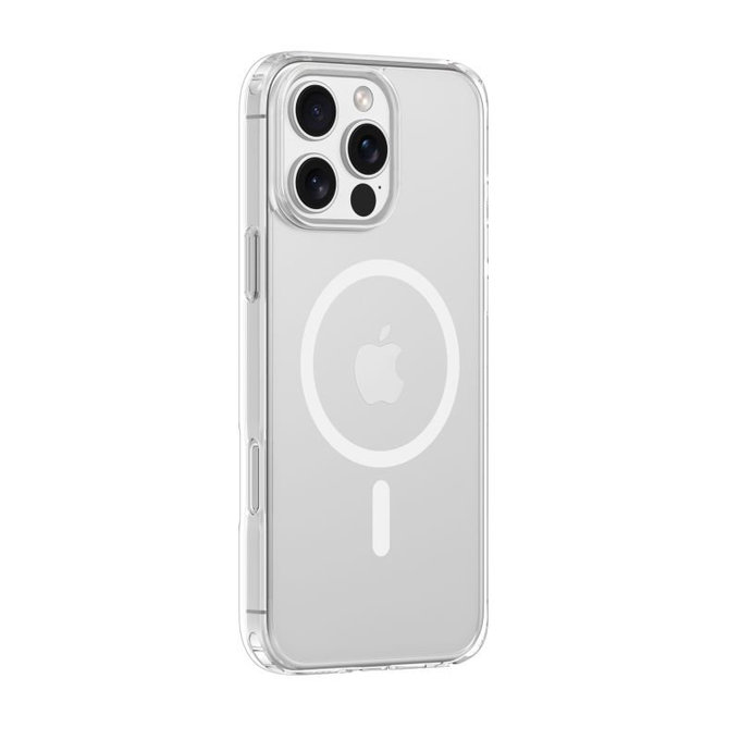 Custodia Clear con MagSafe per iPhone 16 Pro Max, Transparent, Devia