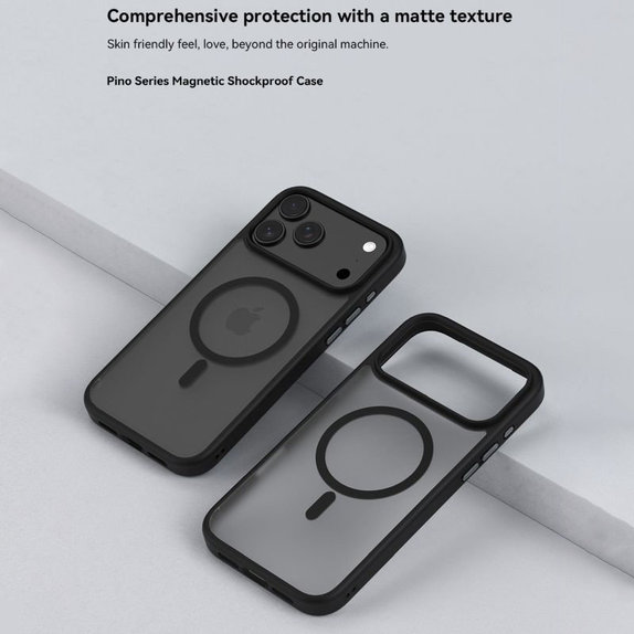 Custodia Pino con MagSafe per iPhone 17 Pro, Black, Devia