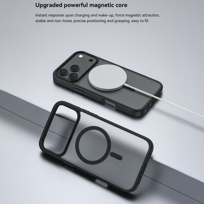 Custodia Pino con MagSafe per iPhone 17 Pro, Black, Devia