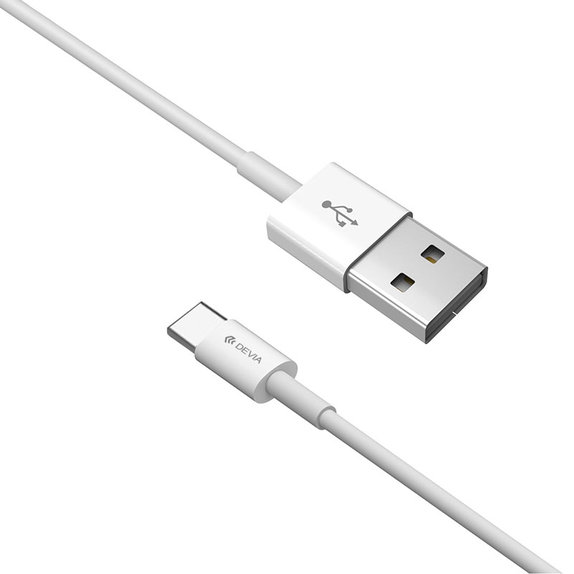 Cavo USB / USB-C Smart, 2.1A, 1m, White, Devia