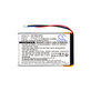 Batteria per Garmin Nüvi 1300, 1350, 1370, 1390, 1490, 361-00019-16, Li-Pol, 1250mAh, 3.7V, HQ
